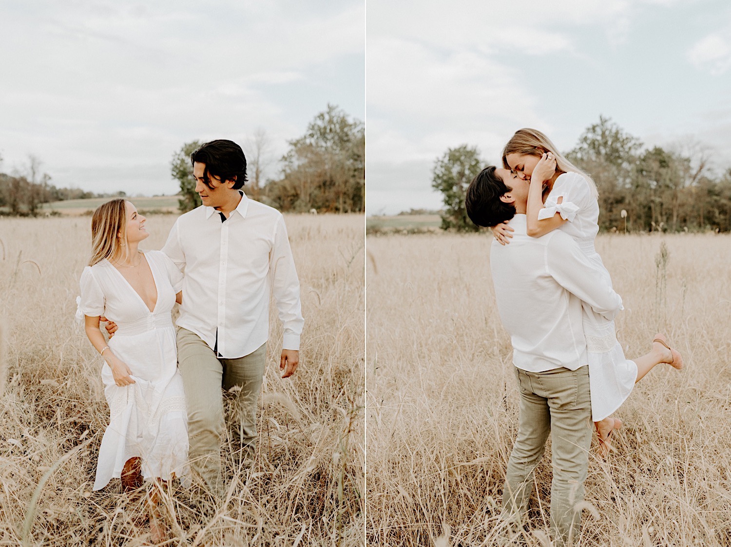 Fall Golden Field Enagement Session New Jersey Wedding Photographer 06