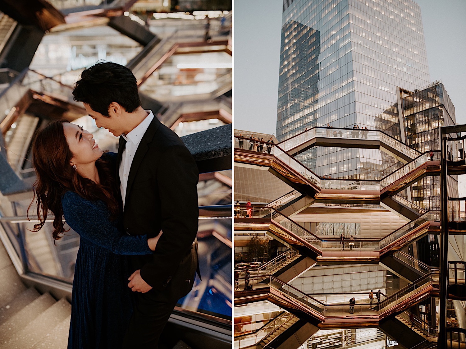 027 The High Line Engagement Photos The Vessel Enagement Photos New York City Wedding Photographer.