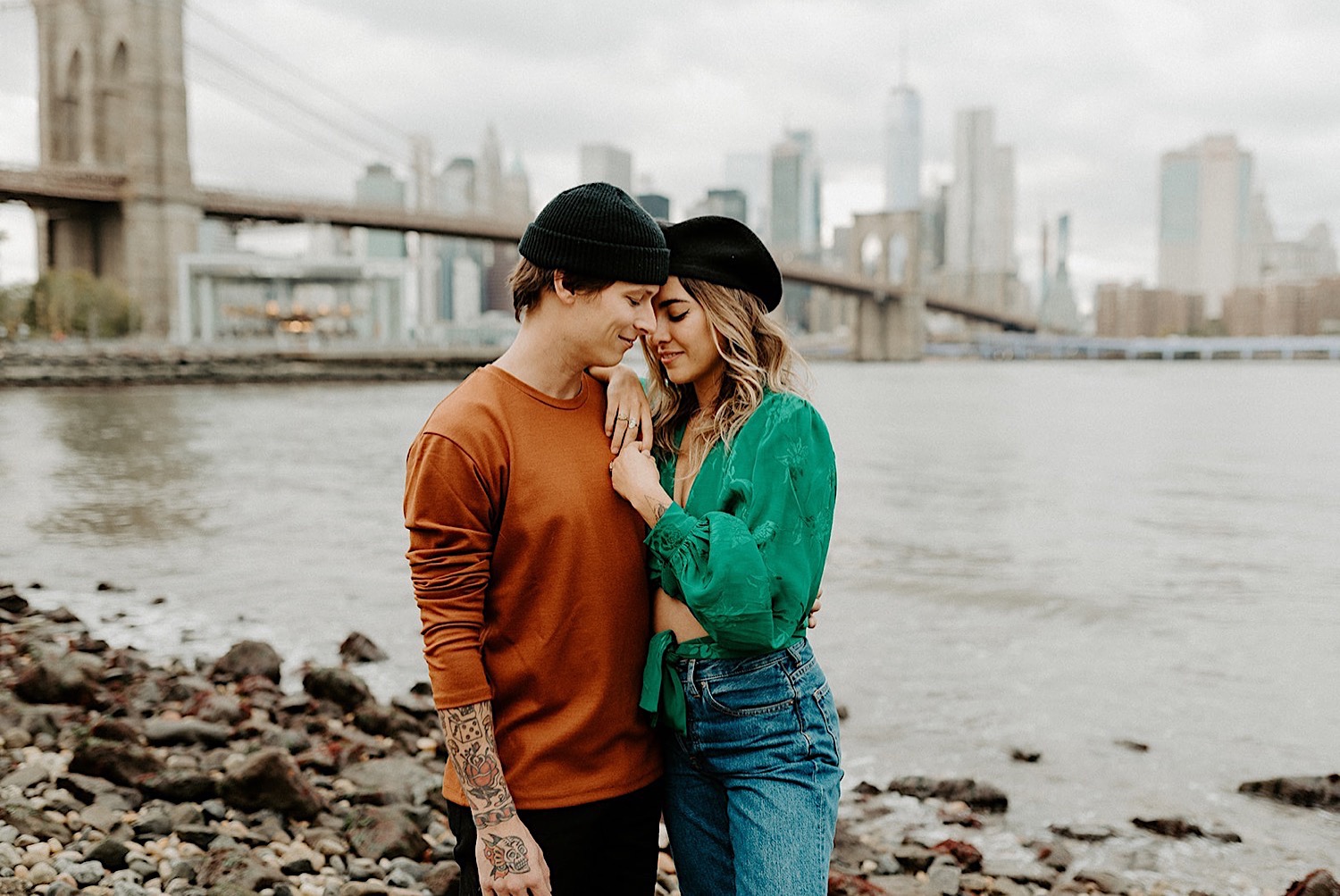 048 Brooklyn Bridge Engagement Photos Brooklyn Engagement Session NYC Wedding Photographer