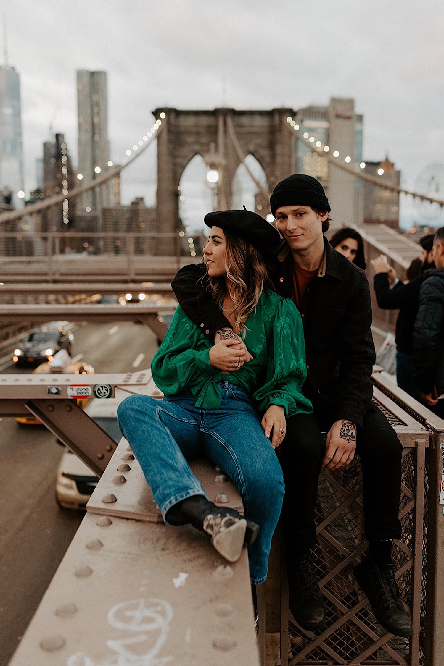 084 Brooklyn Bridge Engagement Photos Brooklyn Engagement Session NYC Wedding Photographer Washington Street Brooklyn