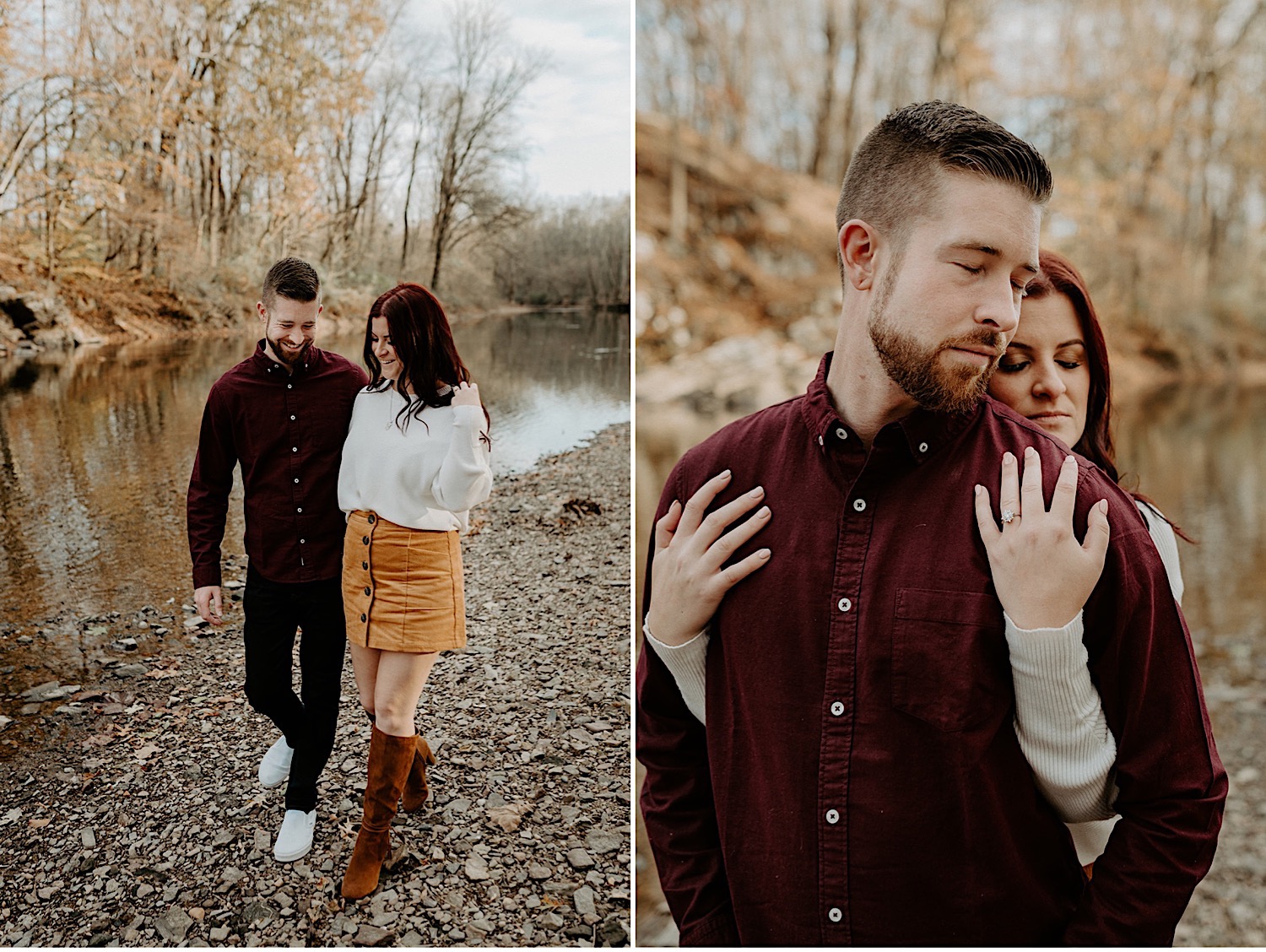 096 Tyler State Park Engagement Photos Philadelphia Wedding Photographer Pennsylvania Wedding Photographer Outdoor Engagement Photos Fall Engagement Photos
