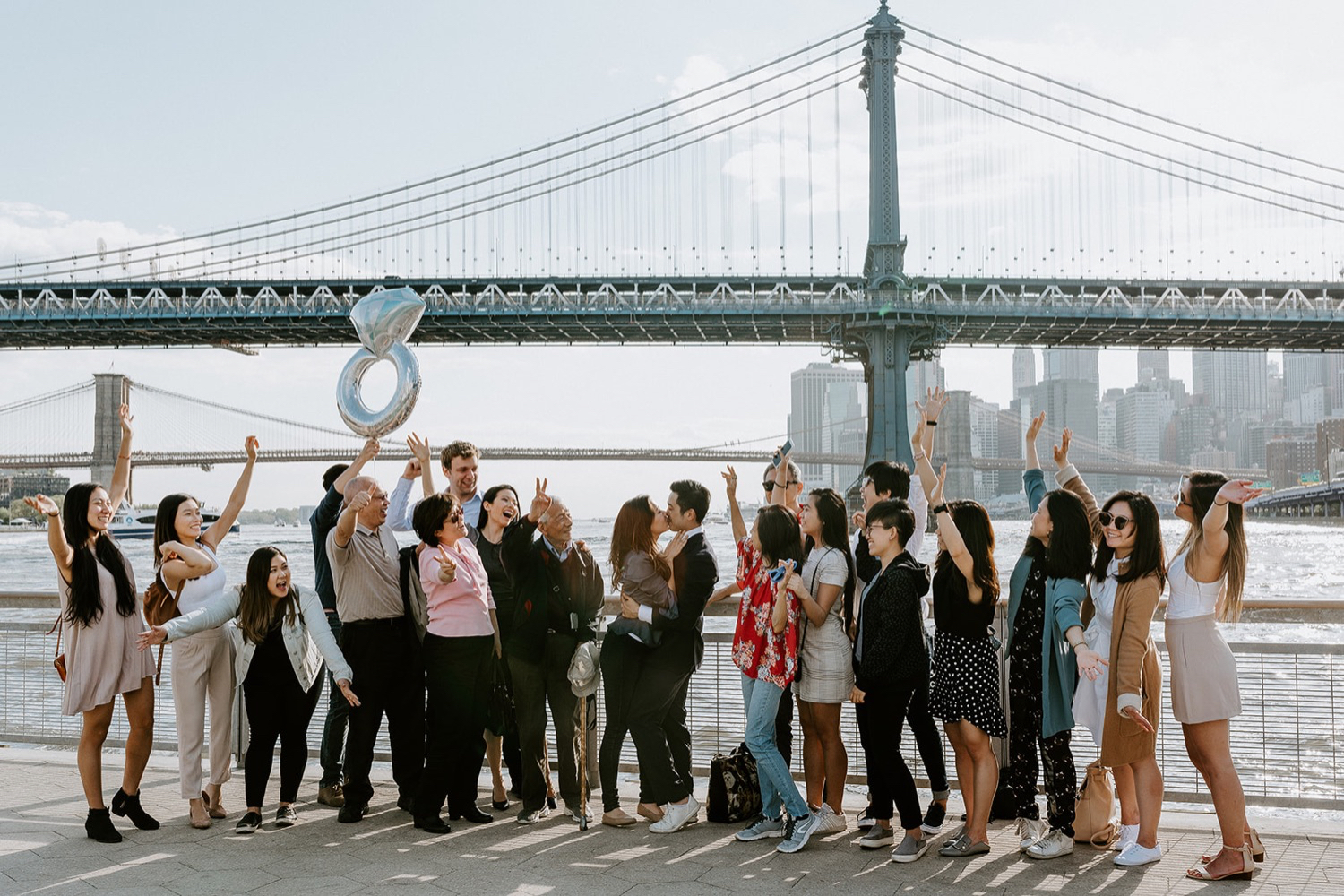 New York City Proposal NYC Wedding Photographer Downtown Manhattan Engagement Session