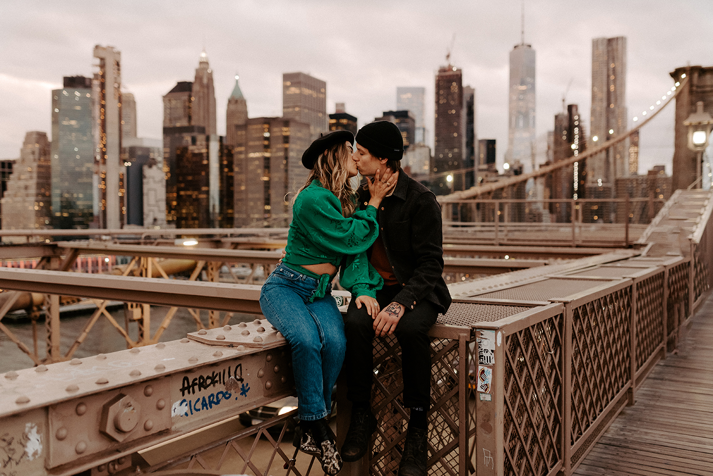Brooklyn Dumbo Engagement Photos Brooklyn Bridge Sunset Engagement Session New York Wedding Photographer Anais Possamai Photography 46